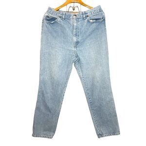 Vintage Denim Plus Size Chic High Rise Straight Taper Pleated "Mom" Jeans Sz: 34